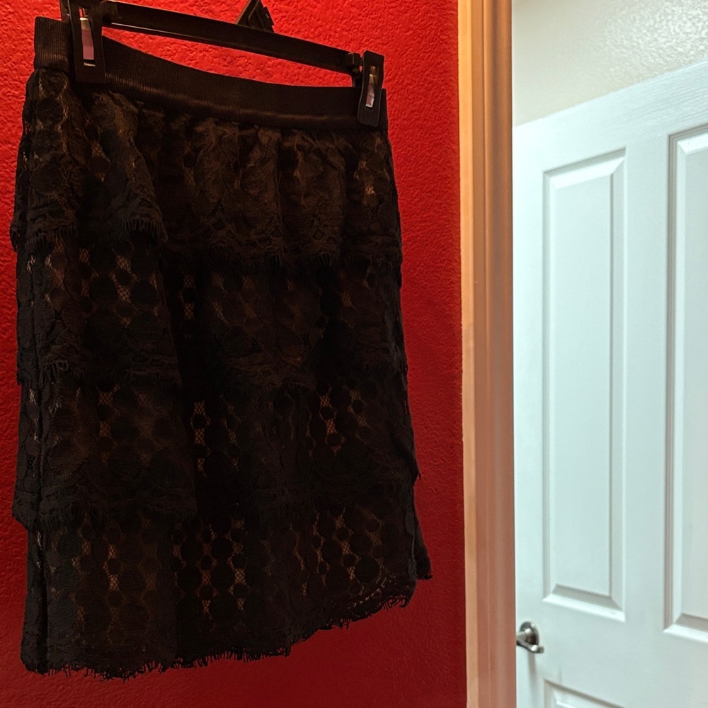 Elegant Black Lace Skirt
